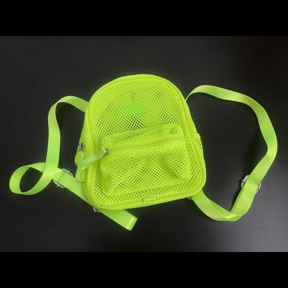 Neon Green Mesh Mini Backpack Forever 21
